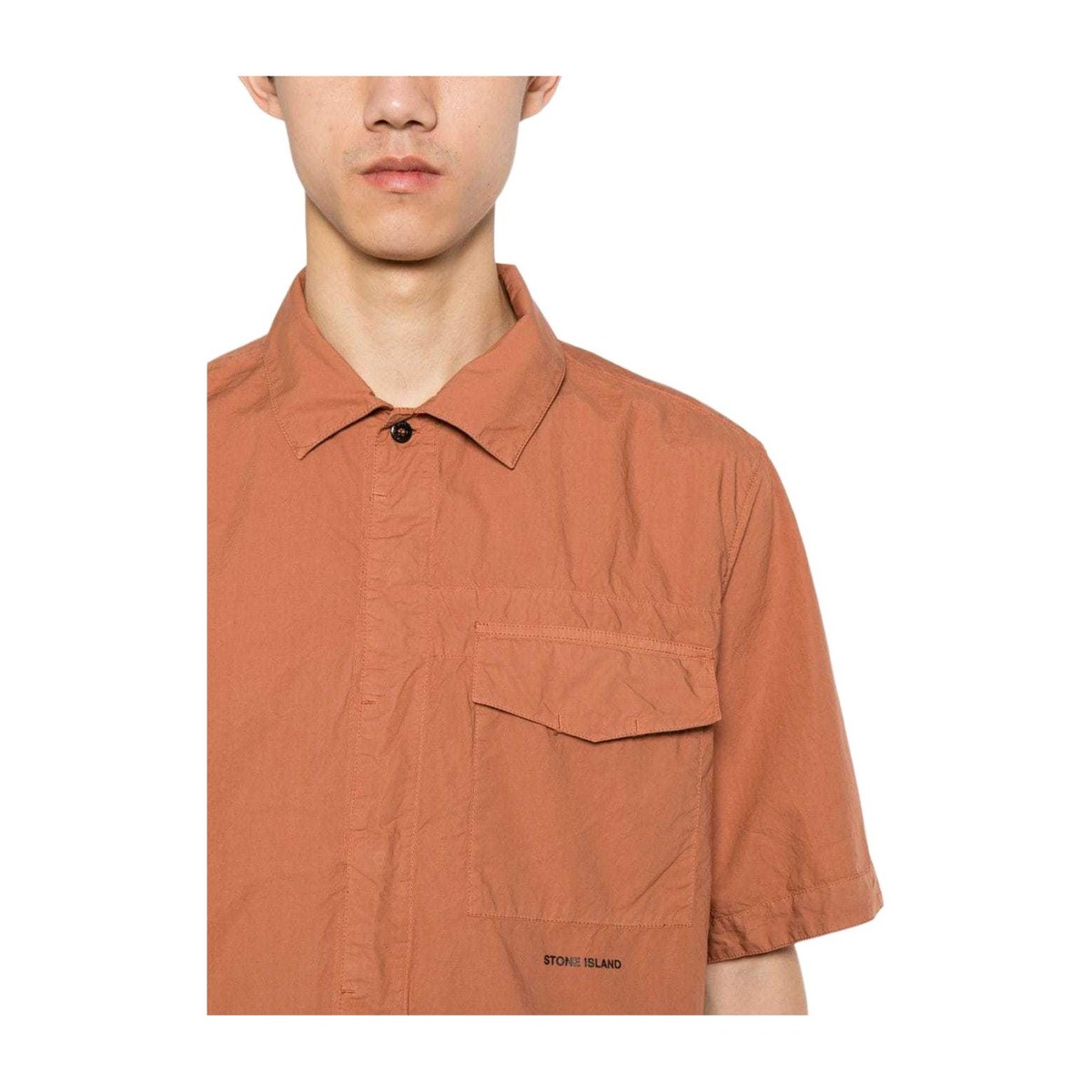 Stone Island SS24 Paracadute Pocket Shirt Orange