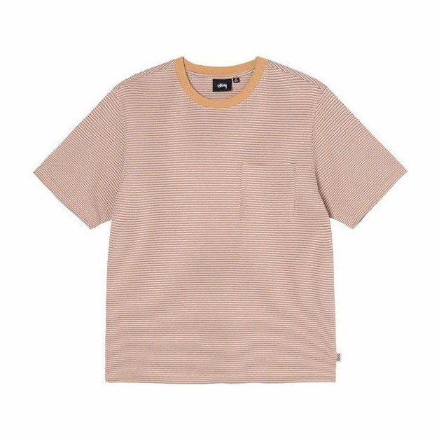 Stussy Striped Crewneck Tee