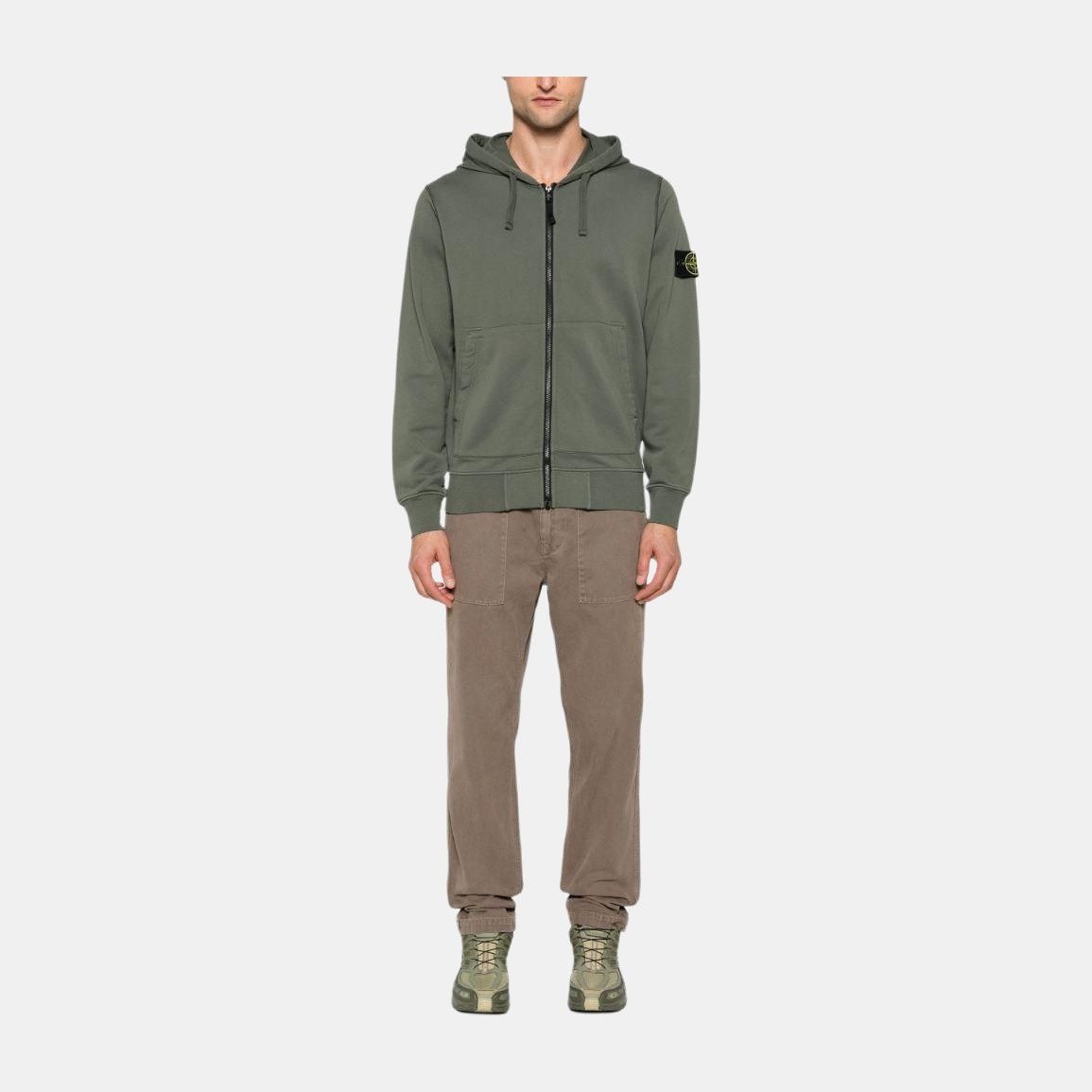 Stone Island Hooded Jacket Green