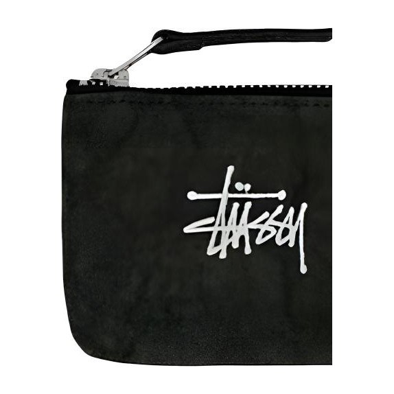 Stussy Classic Logo Canvas Wallet Black