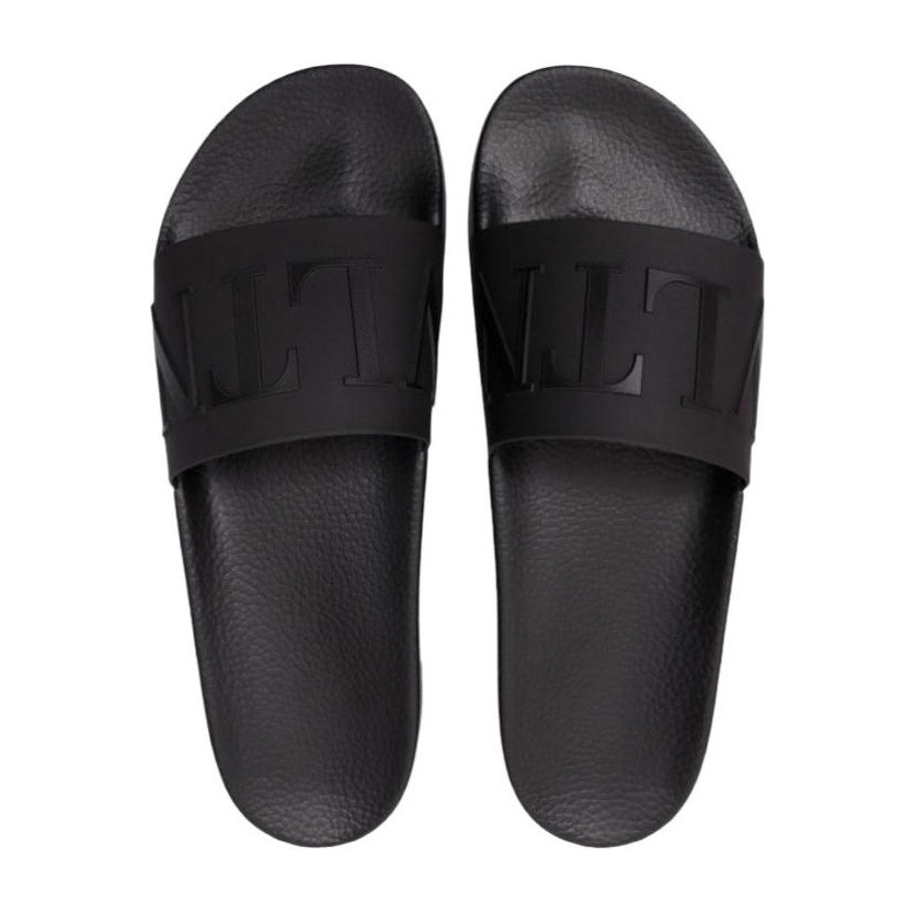 Valentino Slide Sandals Black