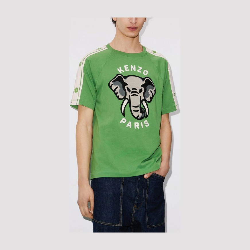 KENZO SS23 Cartoon Print T-Shirt Green