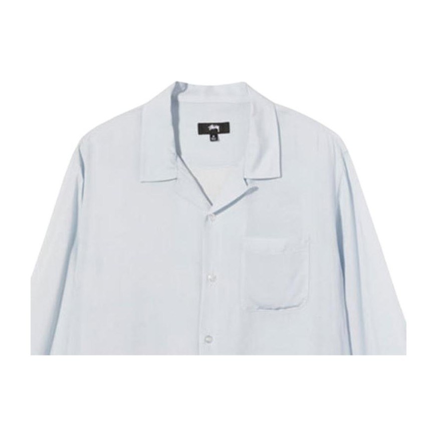 Stussy Long Sleeve Shirt Light Grey