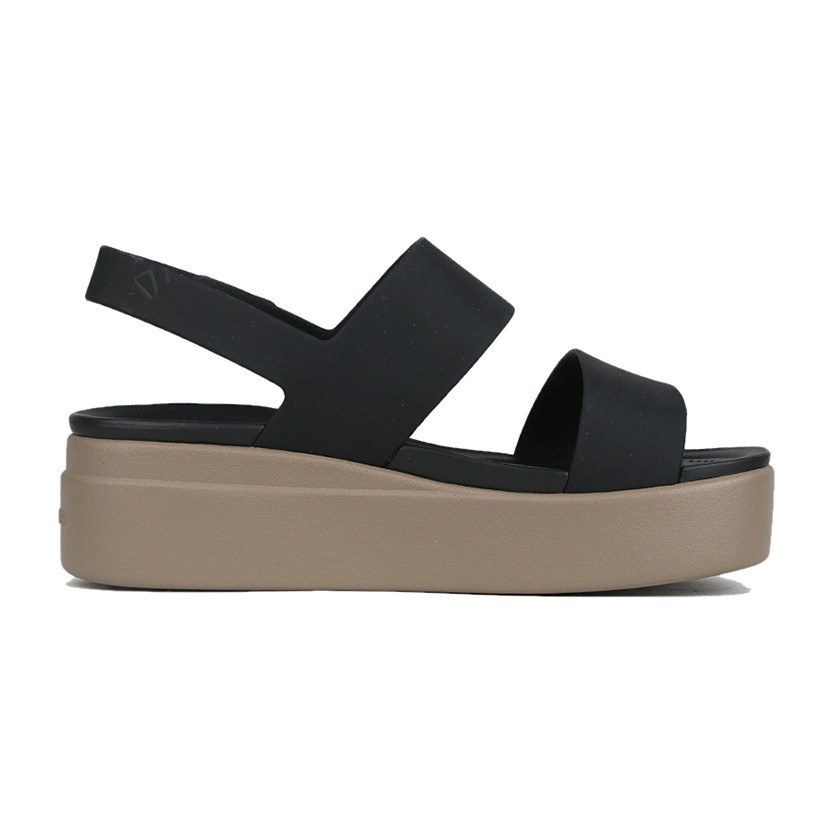 Crocs Brooklyn Leather Platform Sandal Black