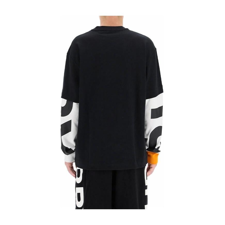 Burberry Logo Print Long Sleeve T-Shirt Black