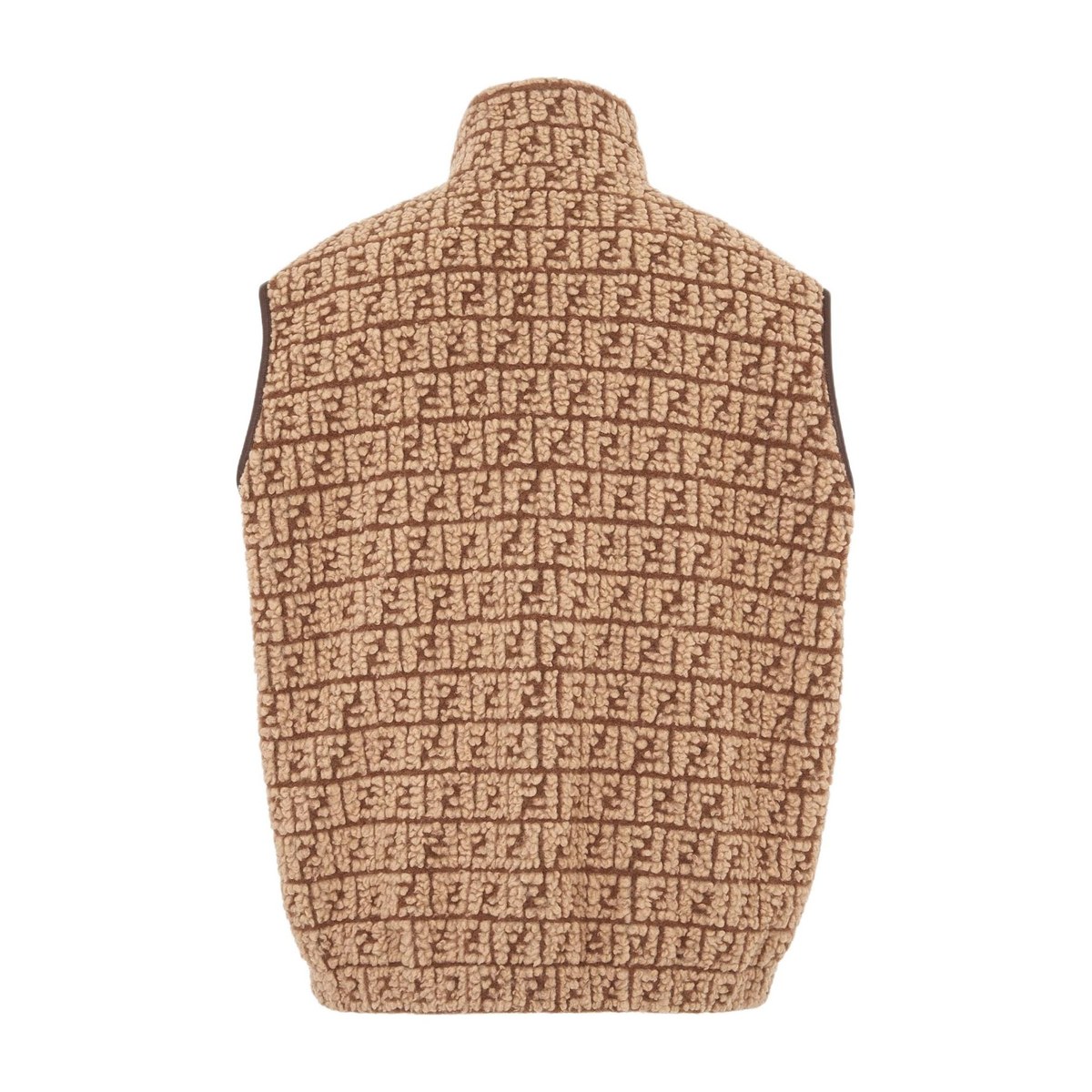 Fendi Logo Jacquard Vest Brown