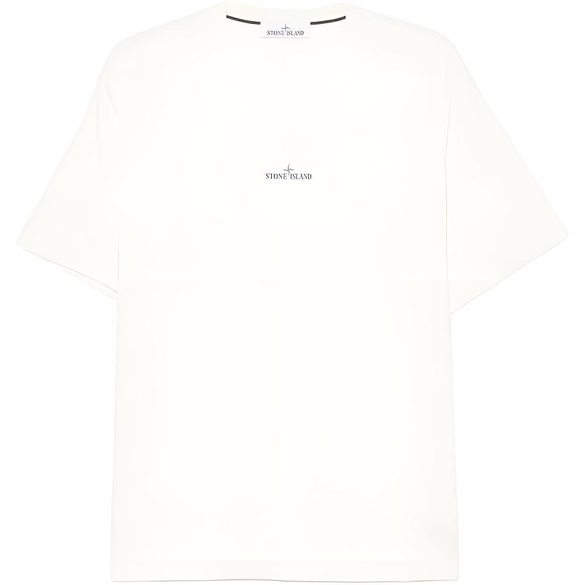 Stone Island Logo Print T-Shirt White