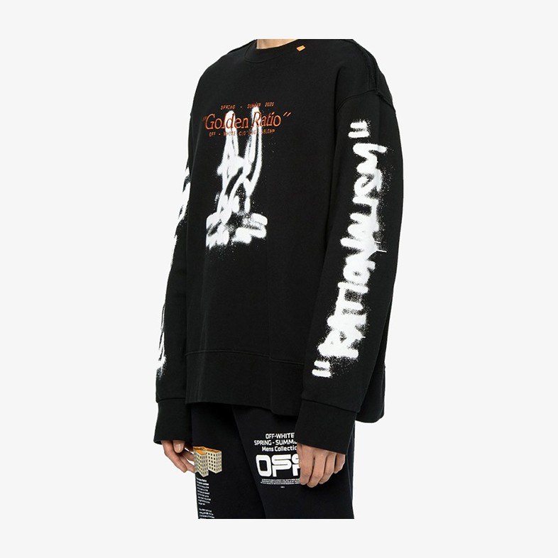 OFF-WHITE Graffiti Long Sleeve Sweatshirt Black