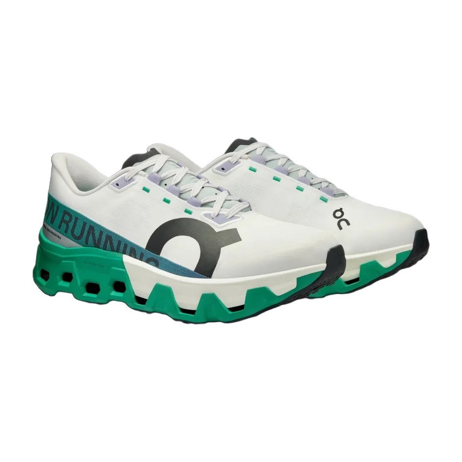 On Cloudmonster White Green Black