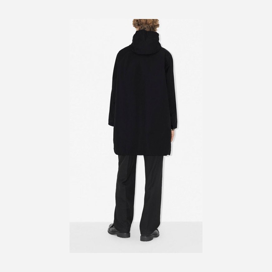 Burberry FW23 Hooded Zip Trench Coat Black