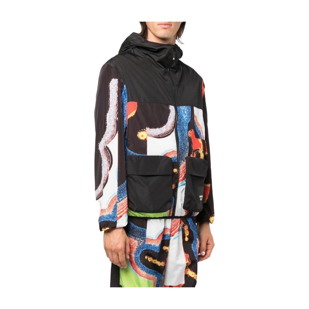 AMBUSH SS22 Abstract Patchwork Jacket Black