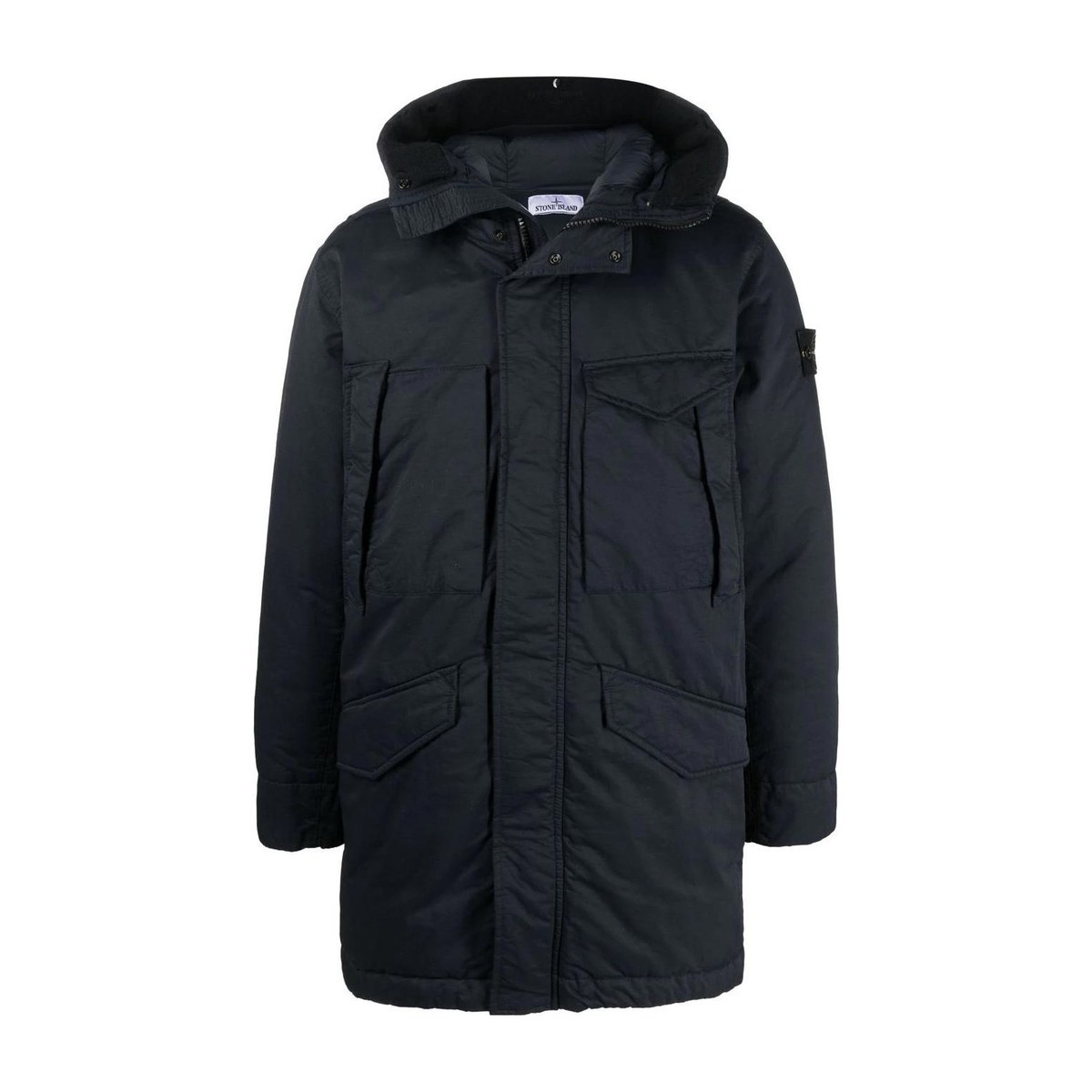 Stone Island Navy Hooded Jacket