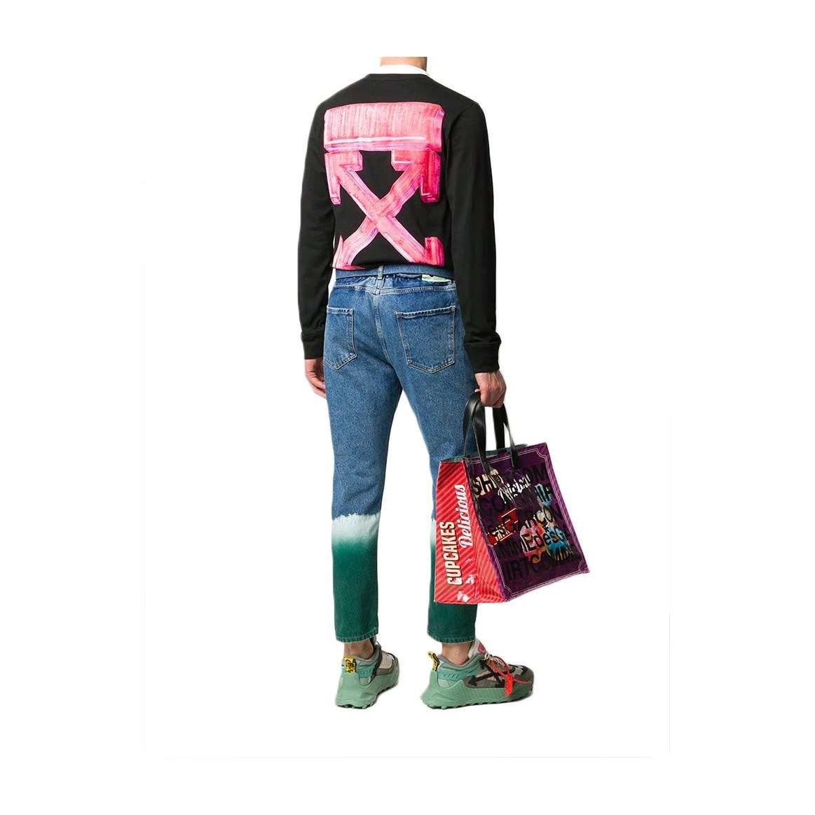 OFF-WHITE Arrow Print Long Sleeve Tee Black