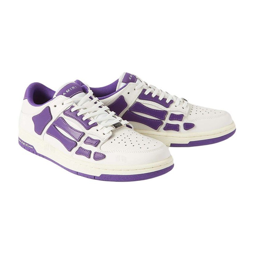 AMIRI Skel-Top Low White Purple