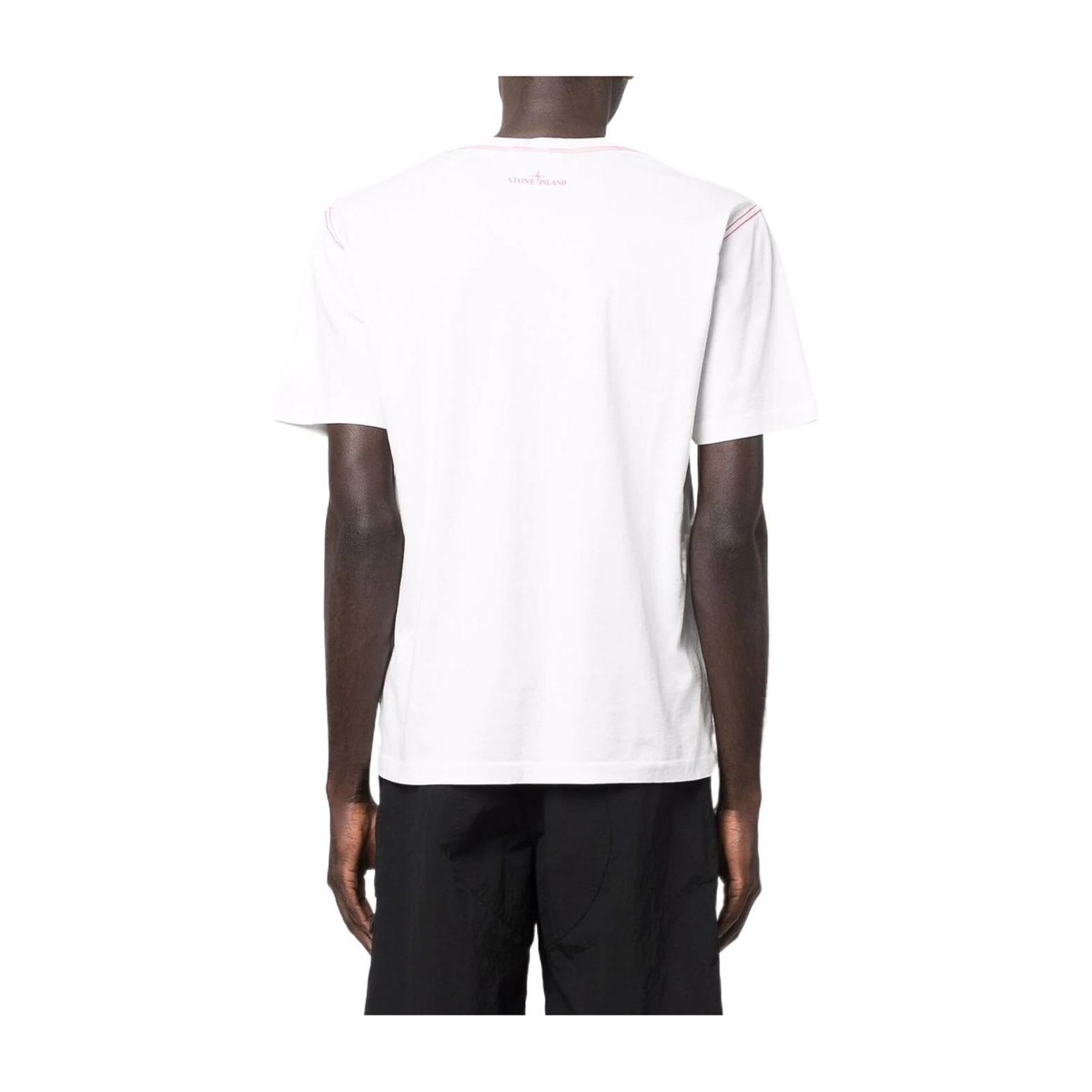 Stone Island SS22 Striped Logo T-Shirt White