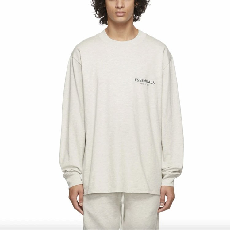 Fear of God Essentials FW21 Oatmeal LogoT