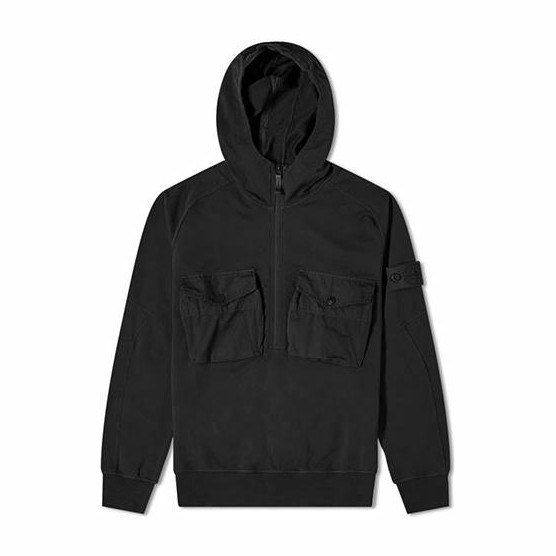 Stone Island Ghost Pieces Hoodie Black