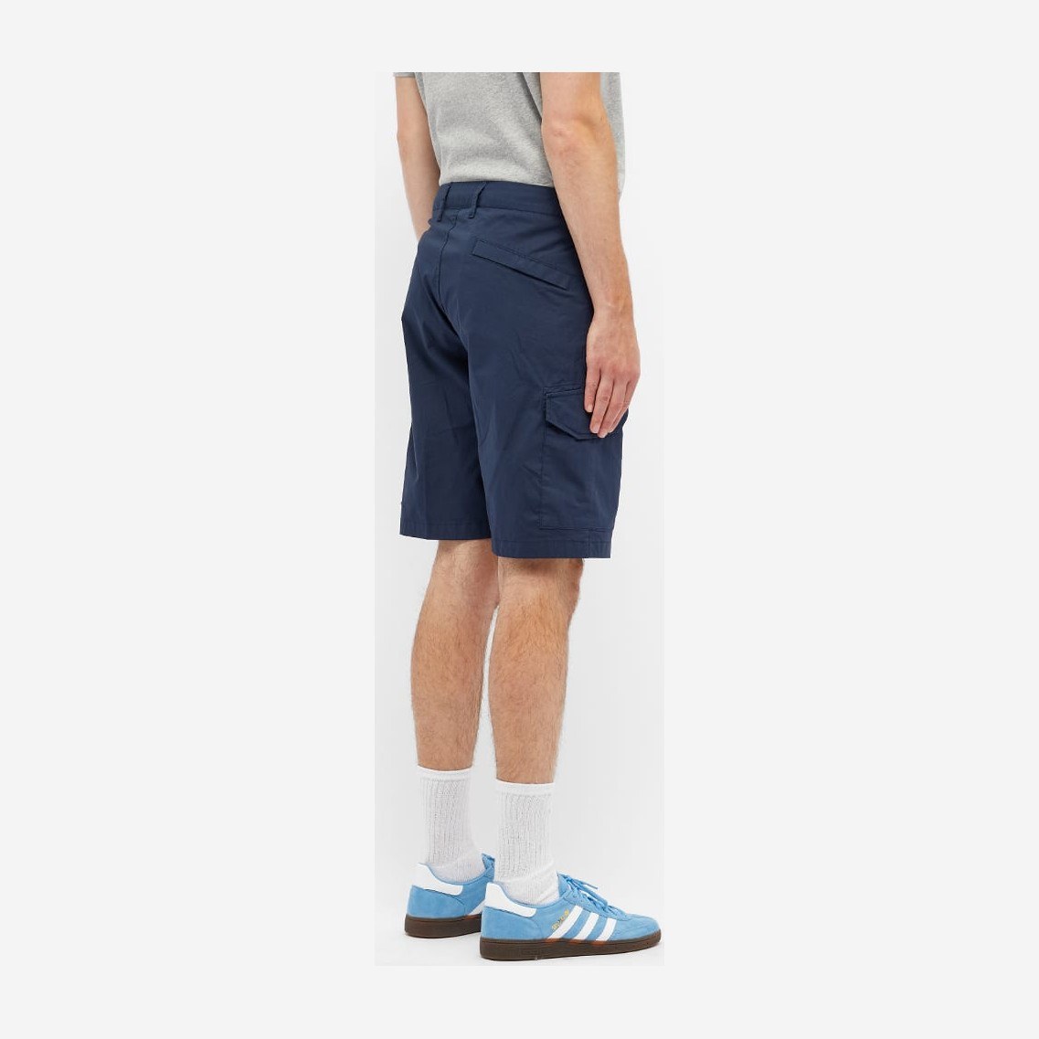 Stone Island Compass Logo Cargo Shorts Navy