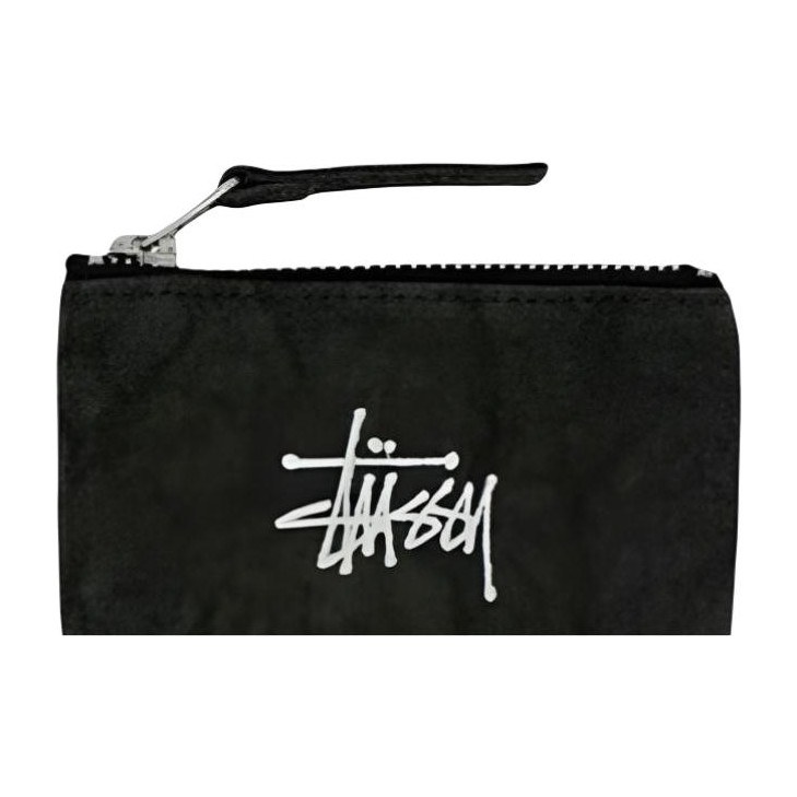 Stussy Classic Logo Canvas Wallet Black