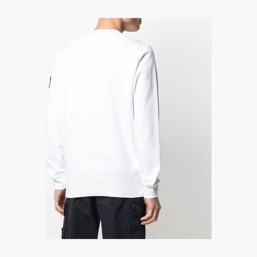 Stone Island Garment Dyed Crew Sweat White