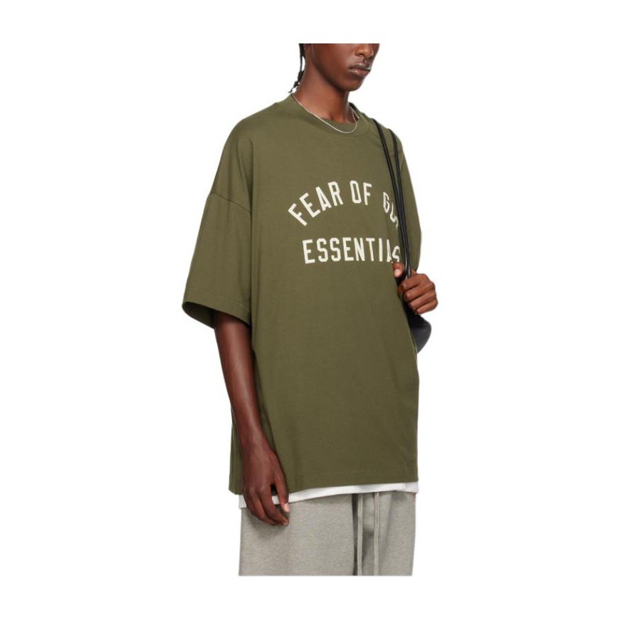 Fear of God Essentials Jersey Crewneck Tee Military