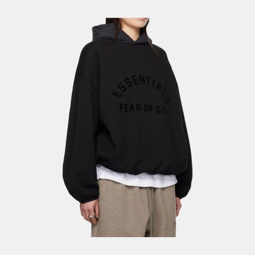 Fear of God Essentials SS24 Nylon Fleece Hoodie Black