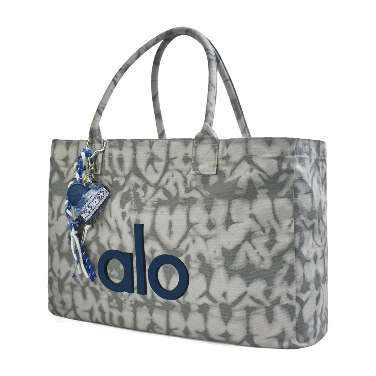 alo yoga Amber Graffiti Tote Bag Large Gray