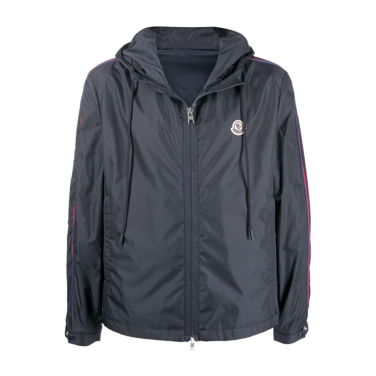 Moncler SS22 Logo Patch Hoodie Jacket Blue