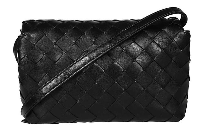 Bottega Veneta Classic Leather Shoulder Bag Black