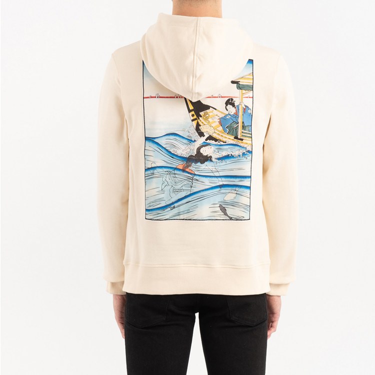 KENZO Japanese Illustration Hoodie Beige
