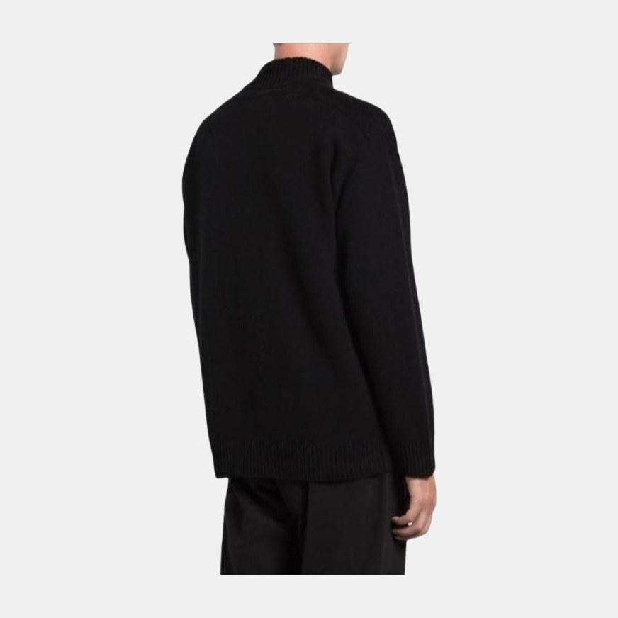 Stone Island Ghost Pieces Black Knit Zip Sweater