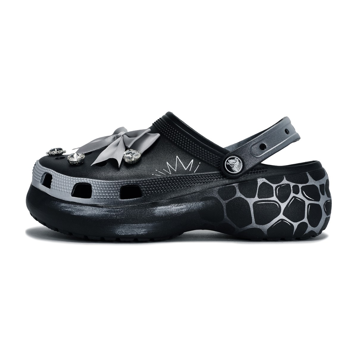Crocs Classic Platform Clog Black Silver