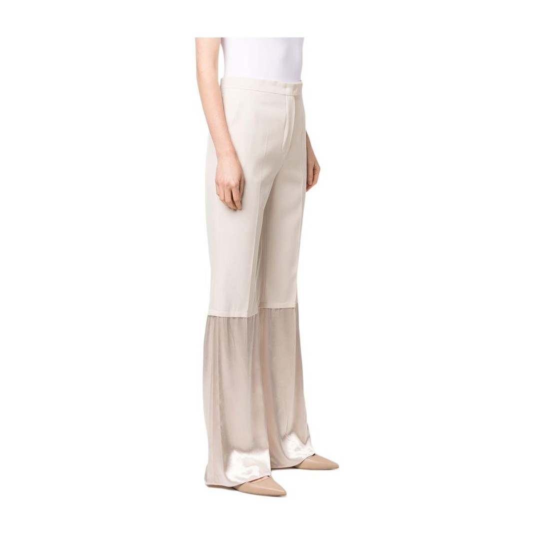 Fendi SS23 High Waist Flared Trousers Off White