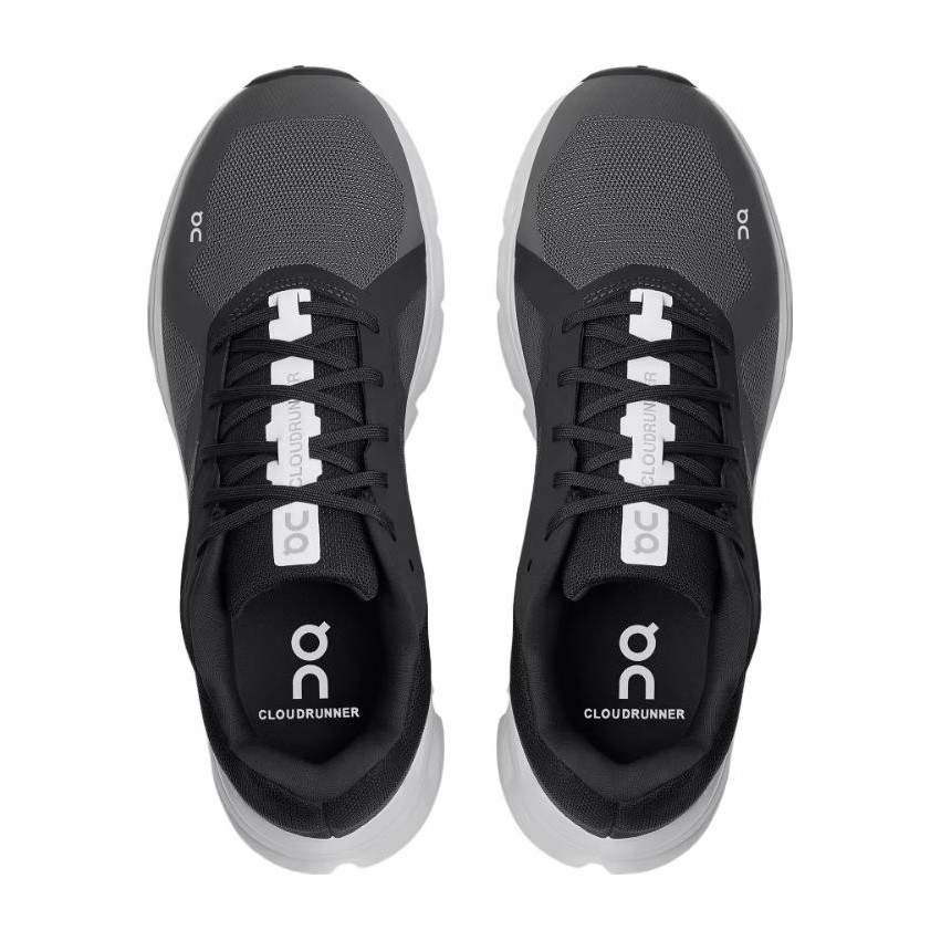 On Cloudrunner Black White