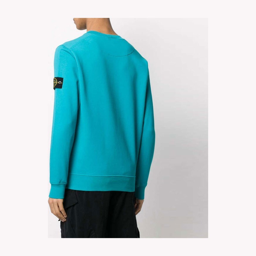 Stone Island Garment Dyed Crew Sweat Turquoise