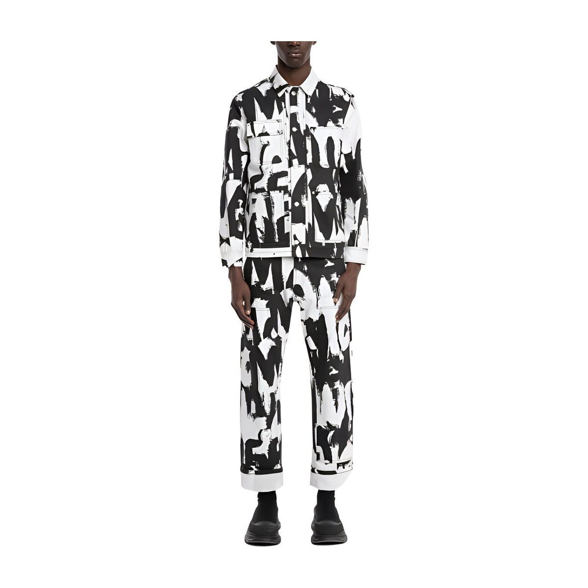 Alexander McQueen SS22 Graffiti Cargo Jeans