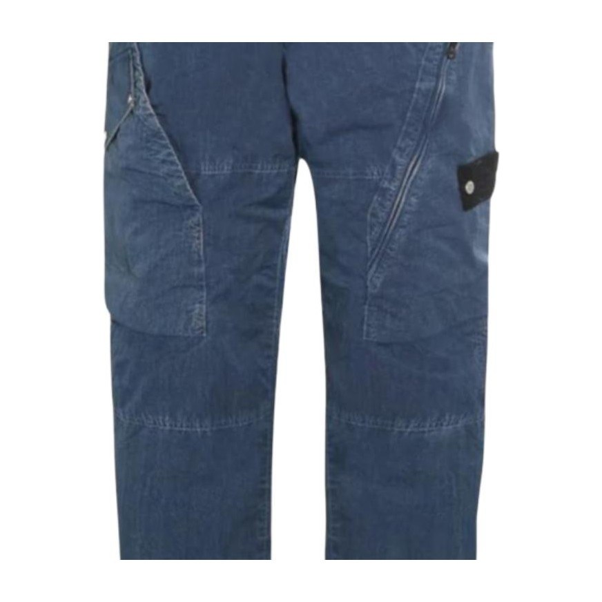 Stone Island FW25 Mid Waist Elastic Pocket Straight Jeans