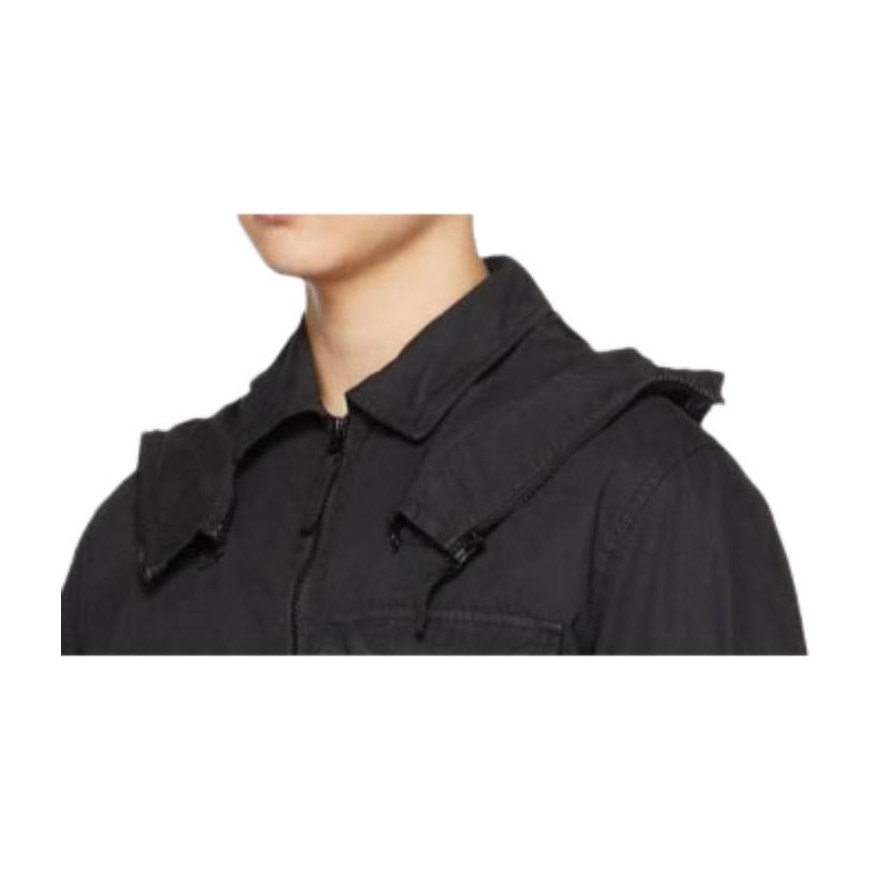 Stone Island FW22 Logo Print Zip Detachable Hood Jacket