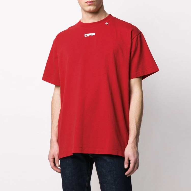 OFF-WHITE Painting Arrow Print Tee Red
