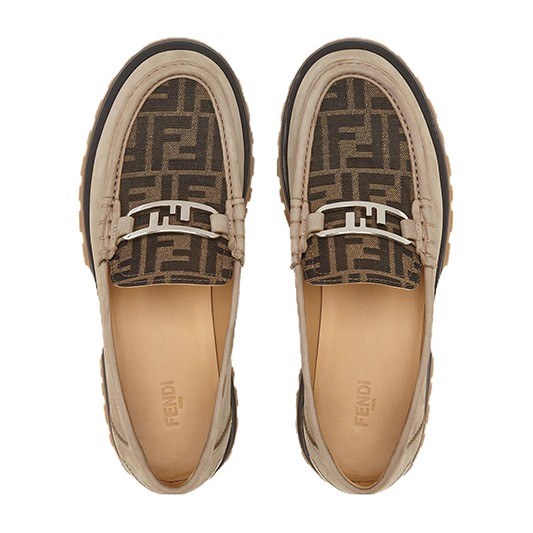 Fendi O'Lock Loafers Beige