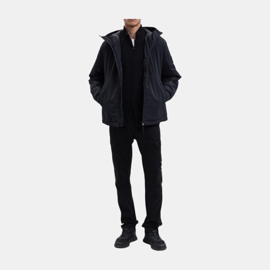 Stone Island Hooded Zip Cotton Jacket
