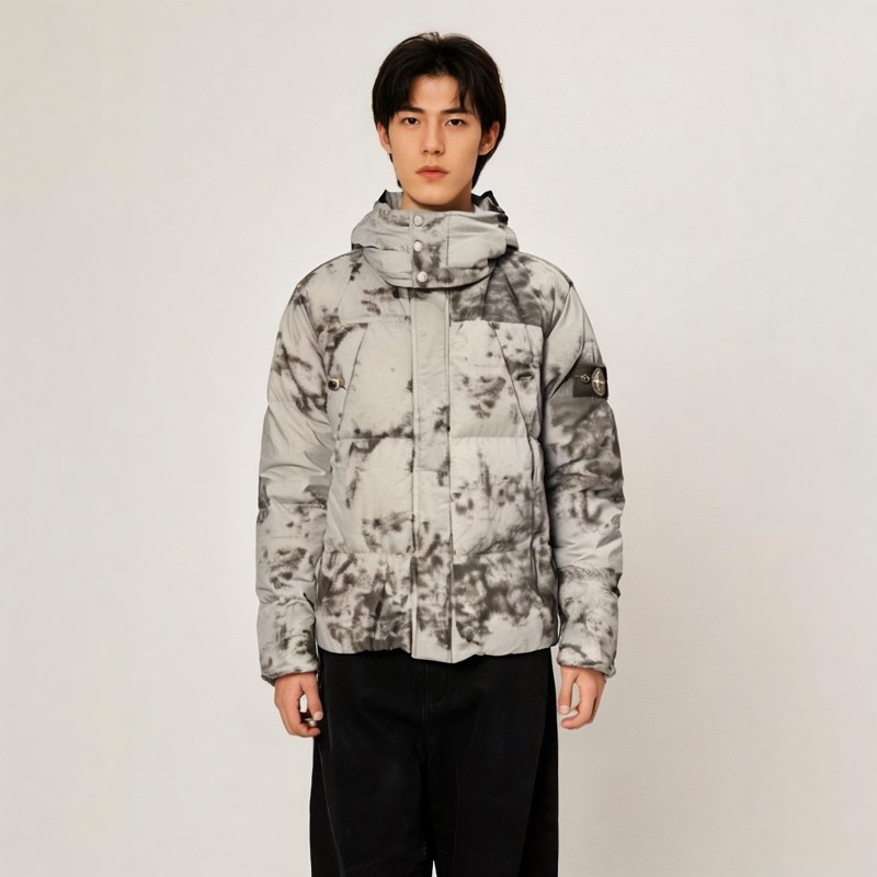 Stone Island FW24 Light Blue Camo Down Jacket