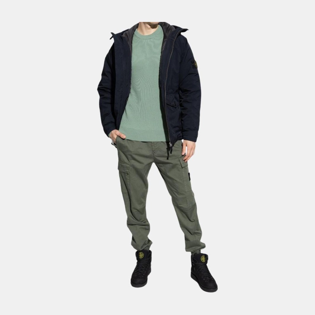 Stone Island Logo Slim Cargo Pants Green