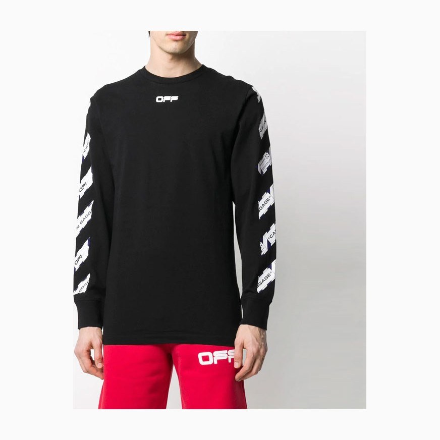 OFF-WHITE Airport Tape Long Sleeve Tee
