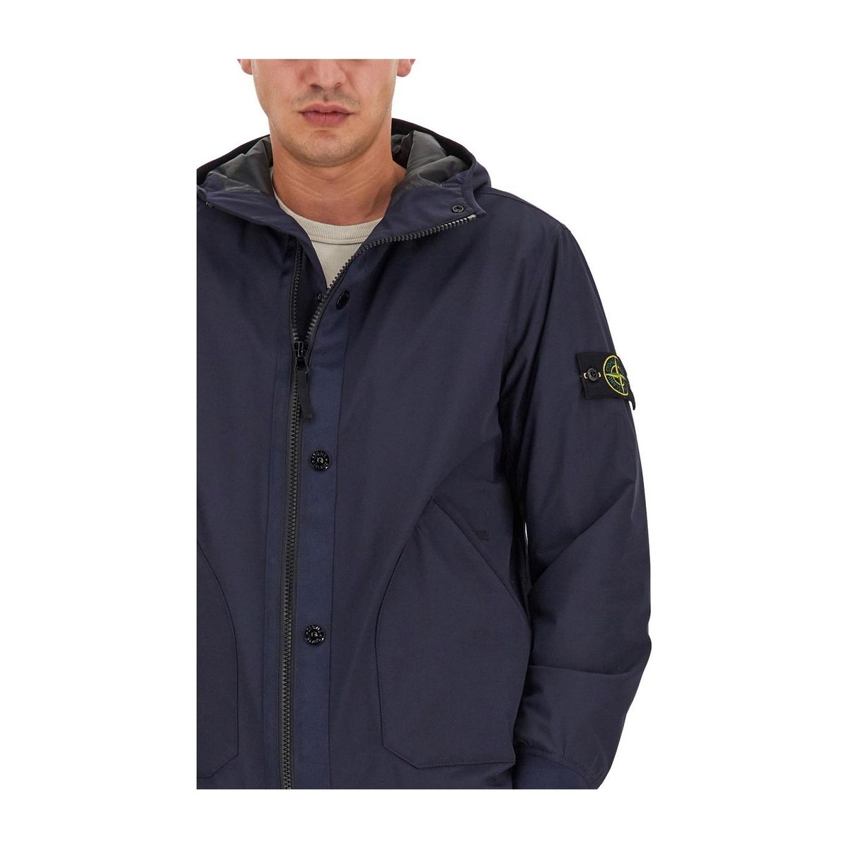 Stone Island SS23 Hooded Jacket Navy