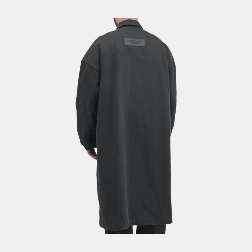 Fear of God Essentials Car Coat Overdye Black Denim