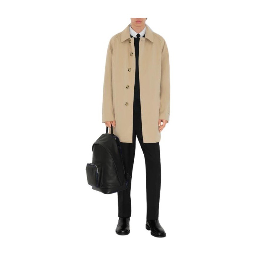 Burberry Single-Breasted Trench Coat Beige