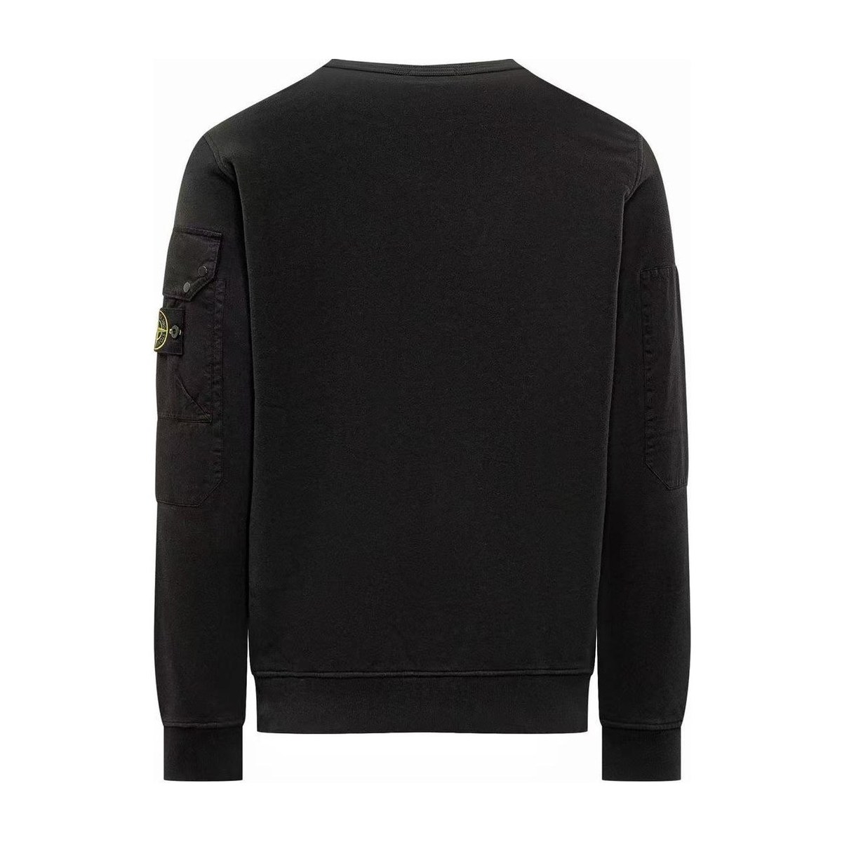 Stone Island Logo Crewneck Sweatshirt Black