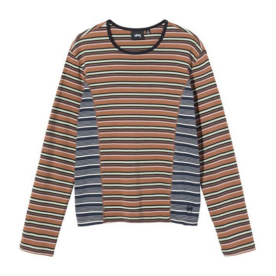 Stussy Striped Crewneck Long Sleeve