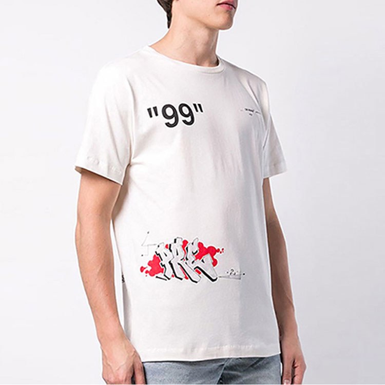 Off-White Graffiti Print T-Shirt White
